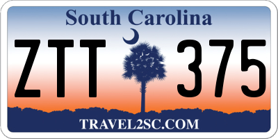 SC license plate ZTT375