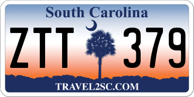 SC license plate ZTT379