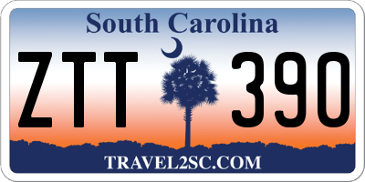 SC license plate ZTT390