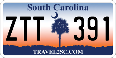 SC license plate ZTT391
