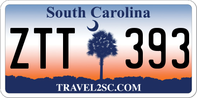SC license plate ZTT393