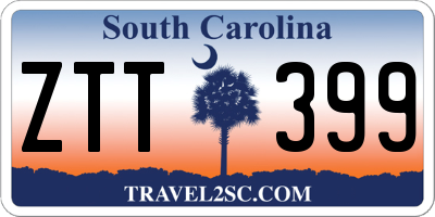 SC license plate ZTT399
