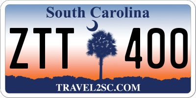 SC license plate ZTT400