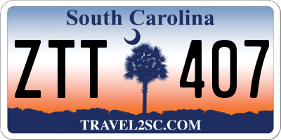 SC license plate ZTT407