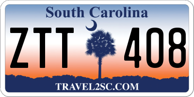 SC license plate ZTT408