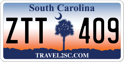 SC license plate ZTT409