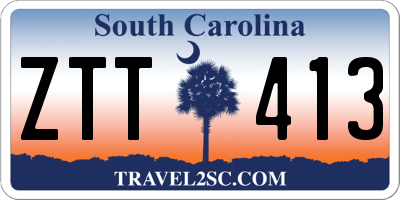 SC license plate ZTT413