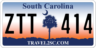 SC license plate ZTT414