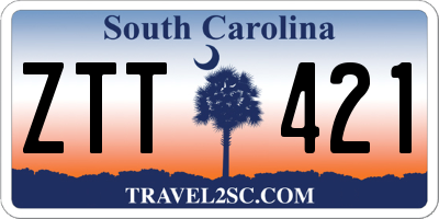 SC license plate ZTT421