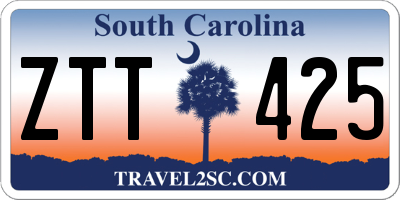 SC license plate ZTT425