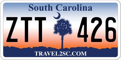 SC license plate ZTT426