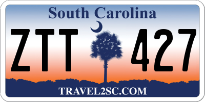 SC license plate ZTT427