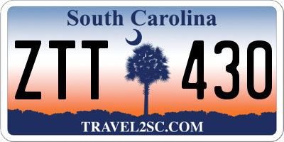 SC license plate ZTT430
