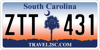 SC license plate ZTT431