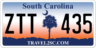 SC license plate ZTT435