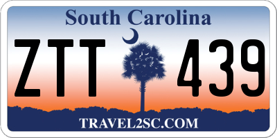 SC license plate ZTT439