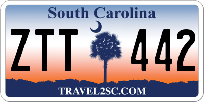 SC license plate ZTT442