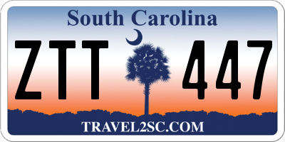 SC license plate ZTT447