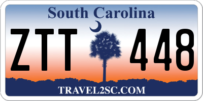 SC license plate ZTT448