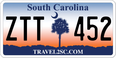 SC license plate ZTT452