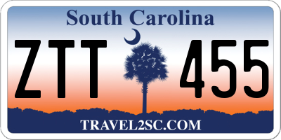 SC license plate ZTT455