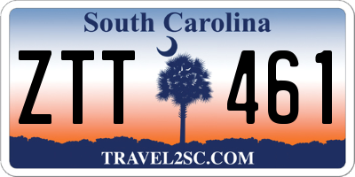 SC license plate ZTT461