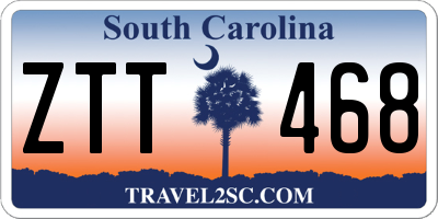 SC license plate ZTT468