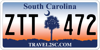 SC license plate ZTT472