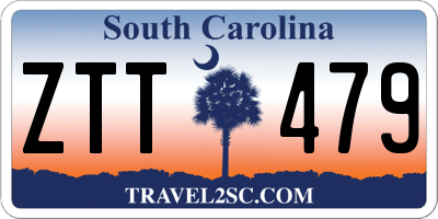SC license plate ZTT479