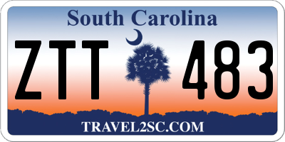 SC license plate ZTT483
