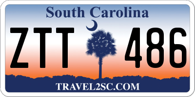 SC license plate ZTT486