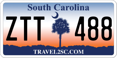 SC license plate ZTT488