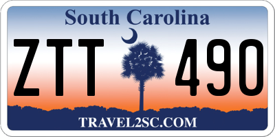 SC license plate ZTT490