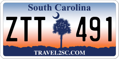 SC license plate ZTT491