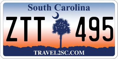 SC license plate ZTT495