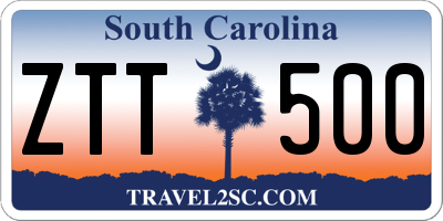 SC license plate ZTT500
