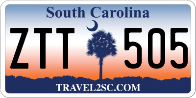 SC license plate ZTT505