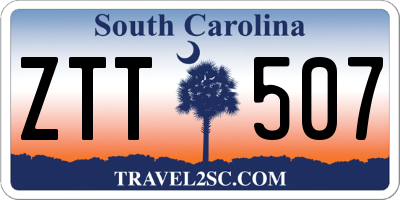 SC license plate ZTT507