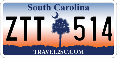 SC license plate ZTT514