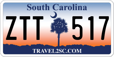 SC license plate ZTT517