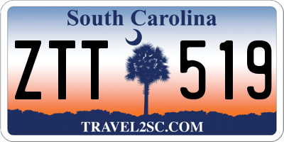SC license plate ZTT519