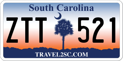 SC license plate ZTT521