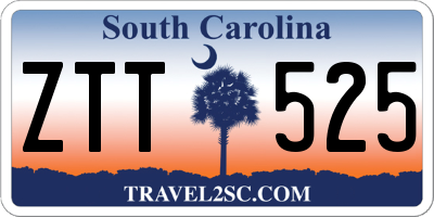 SC license plate ZTT525