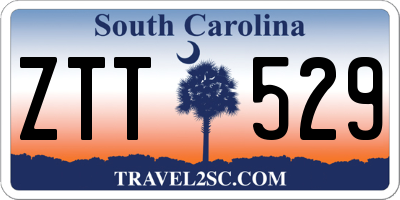 SC license plate ZTT529