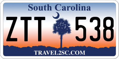 SC license plate ZTT538