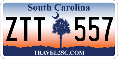 SC license plate ZTT557