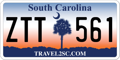 SC license plate ZTT561