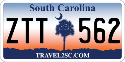 SC license plate ZTT562