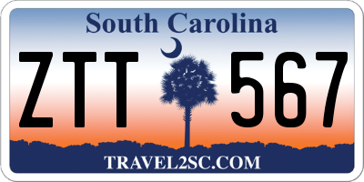 SC license plate ZTT567