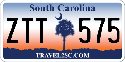 SC license plate ZTT575